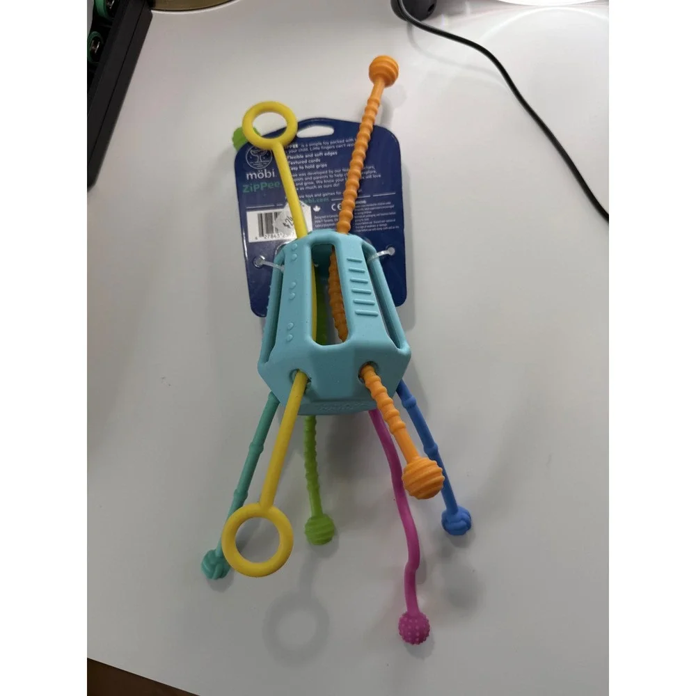 Mobi Zippee Activity Toy for Babies 18‎ Months BPA Free Textured Cords